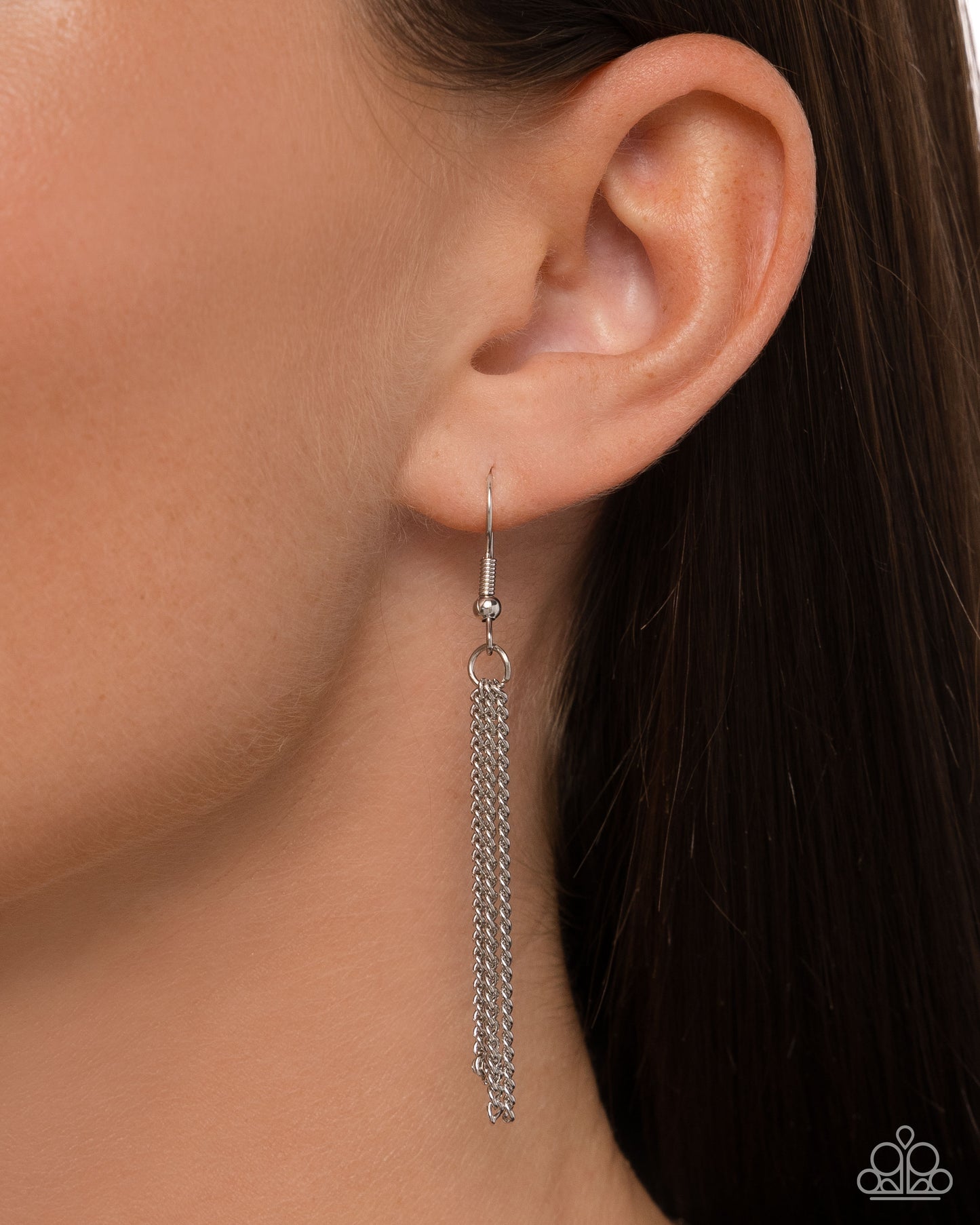 Patriotic Pendant Red Flag Necklace - Paparazzi Accessories Gliding along an extended silver chain, a silver rectangle pendant featuring red and blue paint, with silver studs mimicking stars, creates an American Flag pendant for a patriotic look. Features an adjustable clasp closure. Sold as one individual necklace. Includes one pair of matching earrings. P2RE-RDXX-277XX