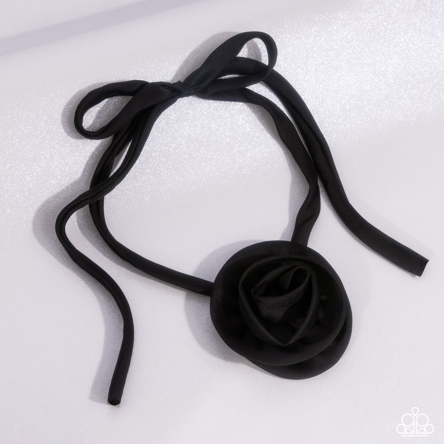 Rosette Reality Black Flower Choker Necklace - Paparazzi Accessories