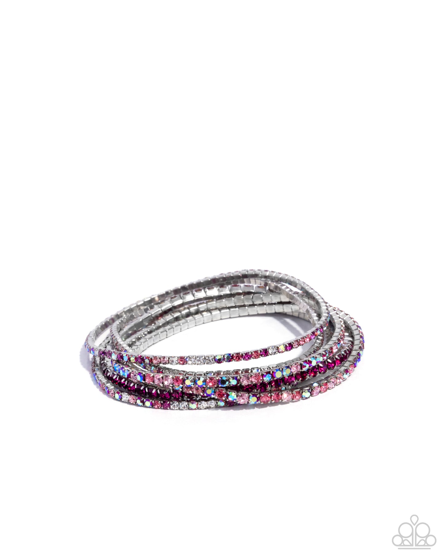 Rhinestone Review Pink Stretch Bracelet - Paparazzi Accessories