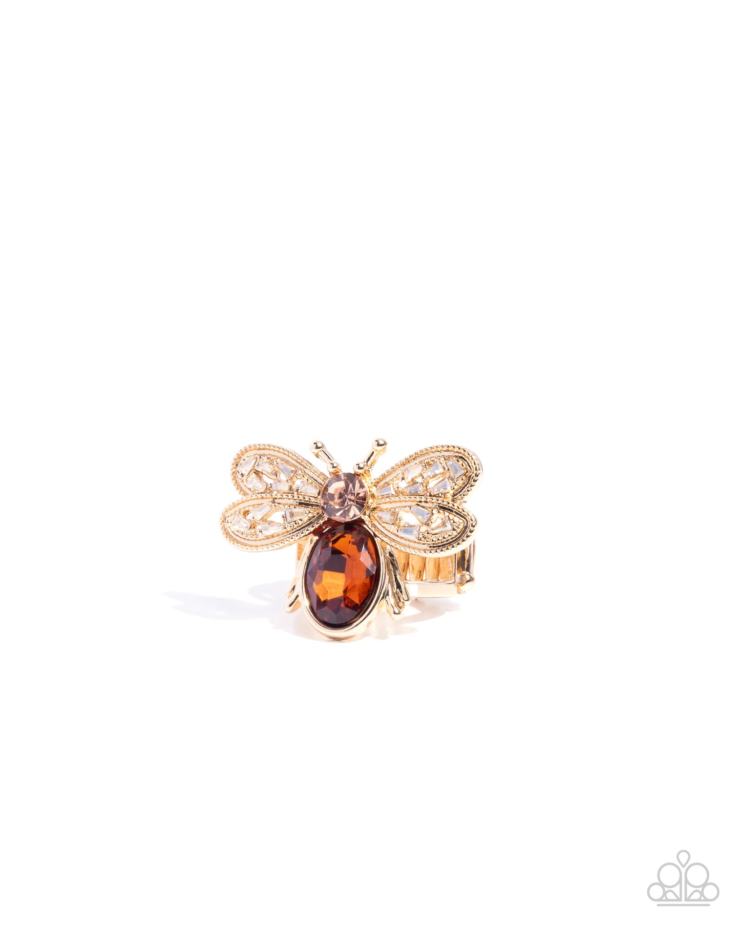 Bedazzled Bee Brown Ring - Paparazzi Accessories