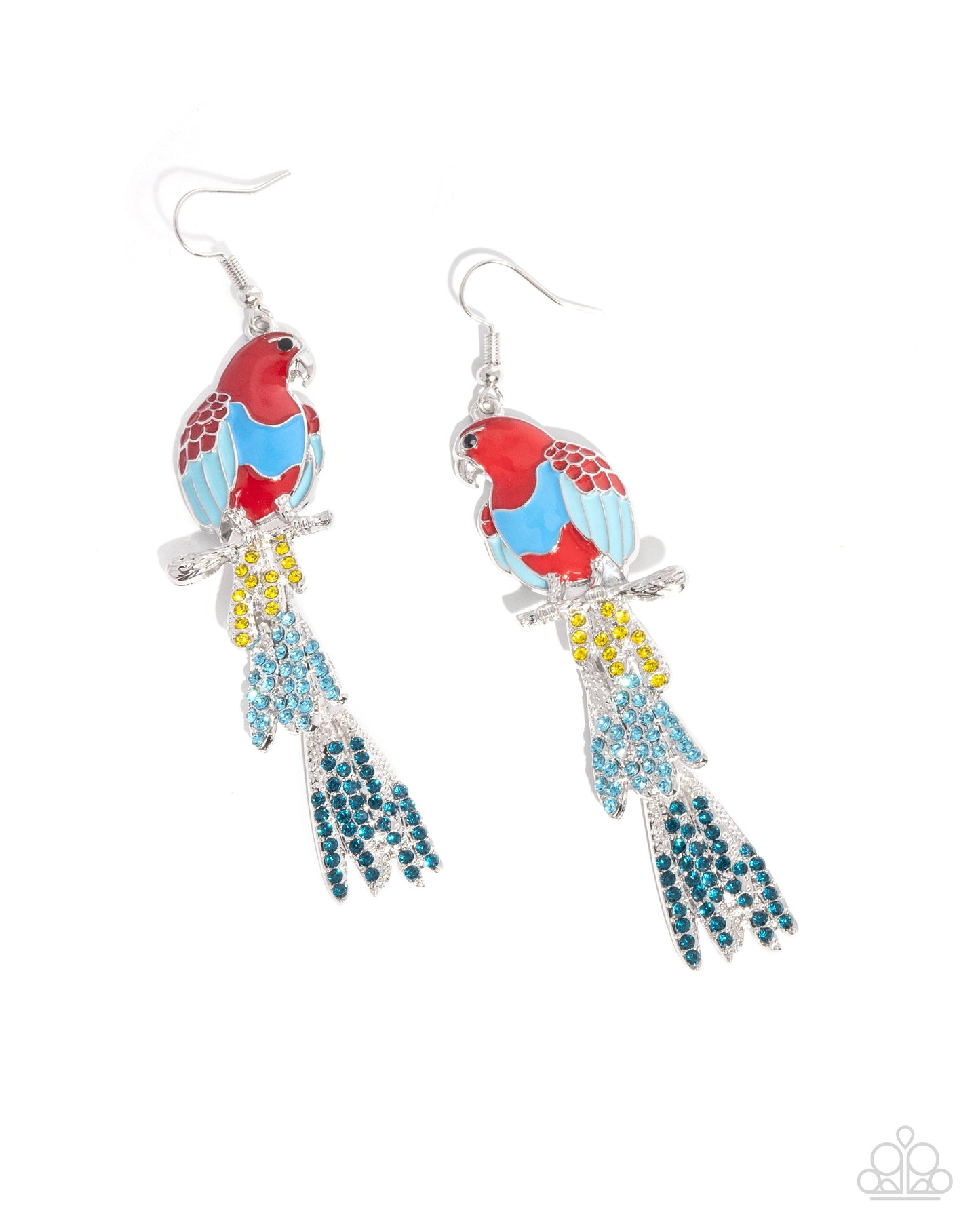 Parrot Pull Red Earring - Paparazzi Accessories