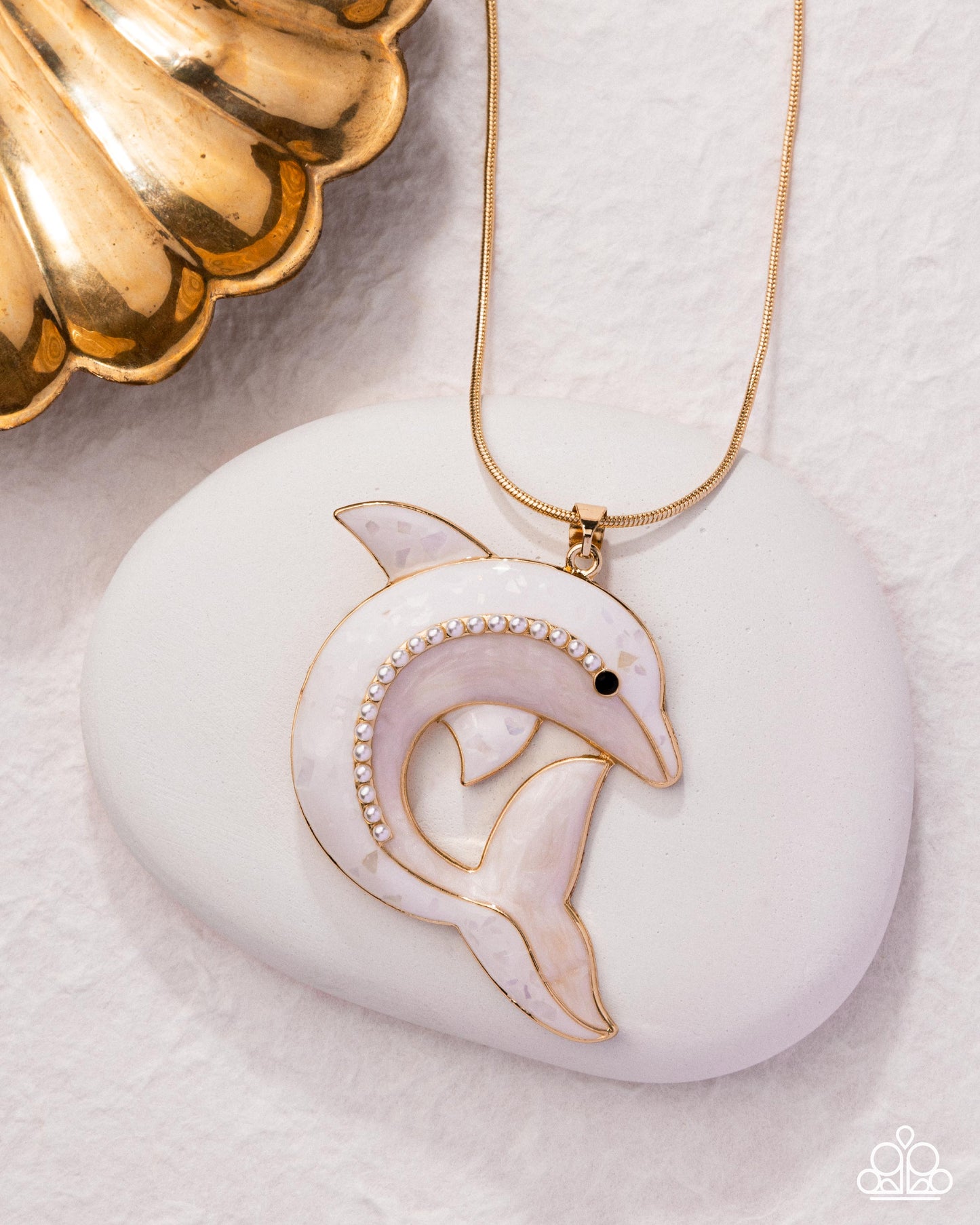 Dolphin Dive Gold Necklace - Paparazzi Accessories
