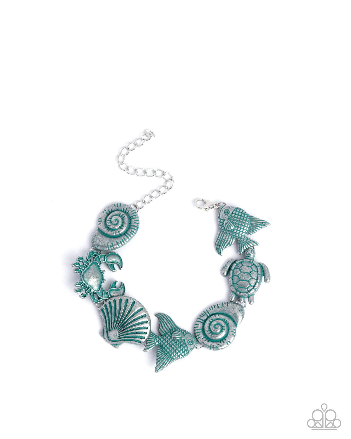 Coastal Shelf/Coastal Cay Blue Complete Look Necklace & Bracelet Set - Paparazzi Accessories