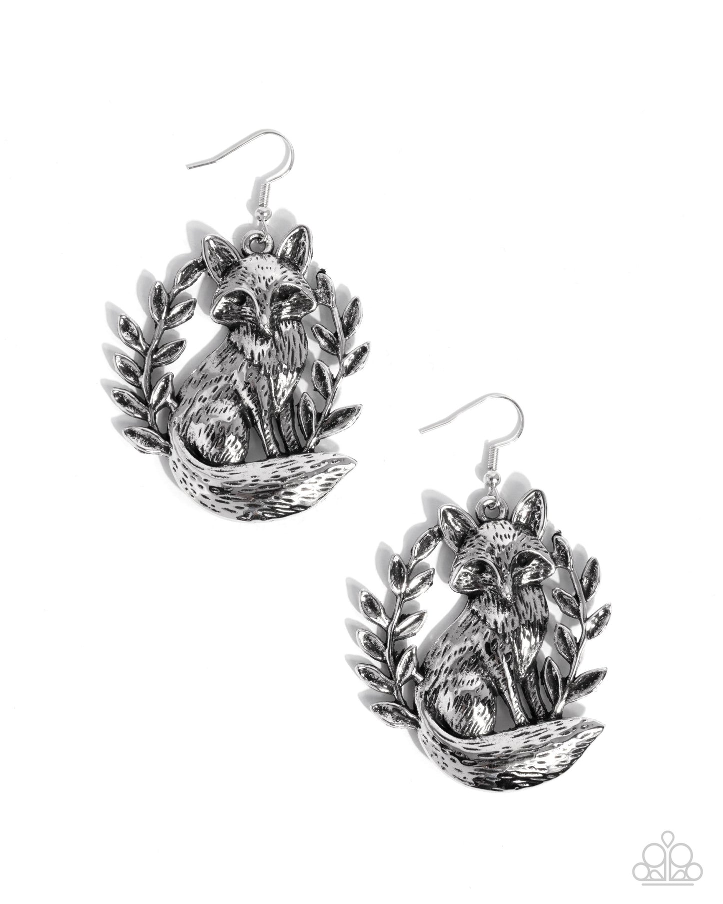 Foxy Fashion Silver Fox Earring - Paparazzi Accessories