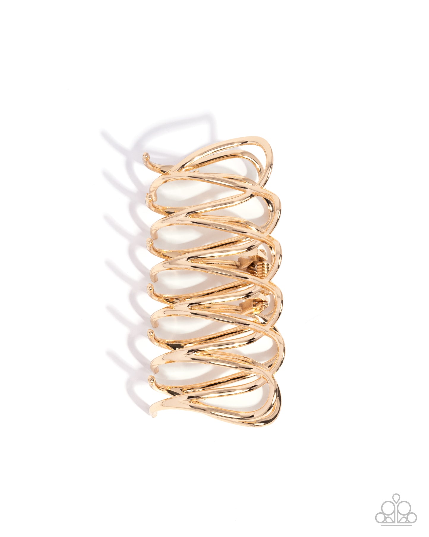 Scalloped Showstopper Gold Claw Clip - Paparazzi Accessories
