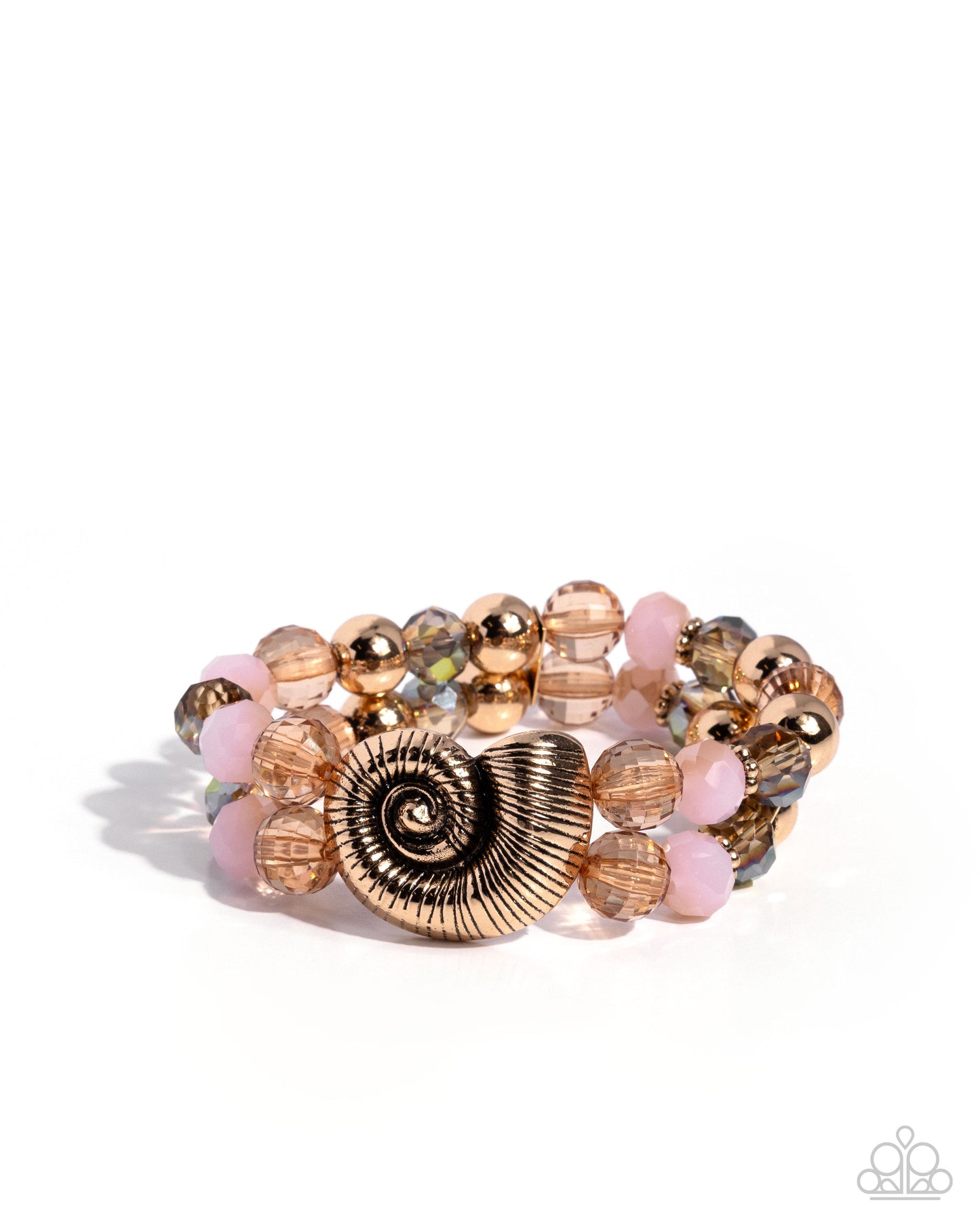 Snail Shimmer Brown Stretch Bracelet