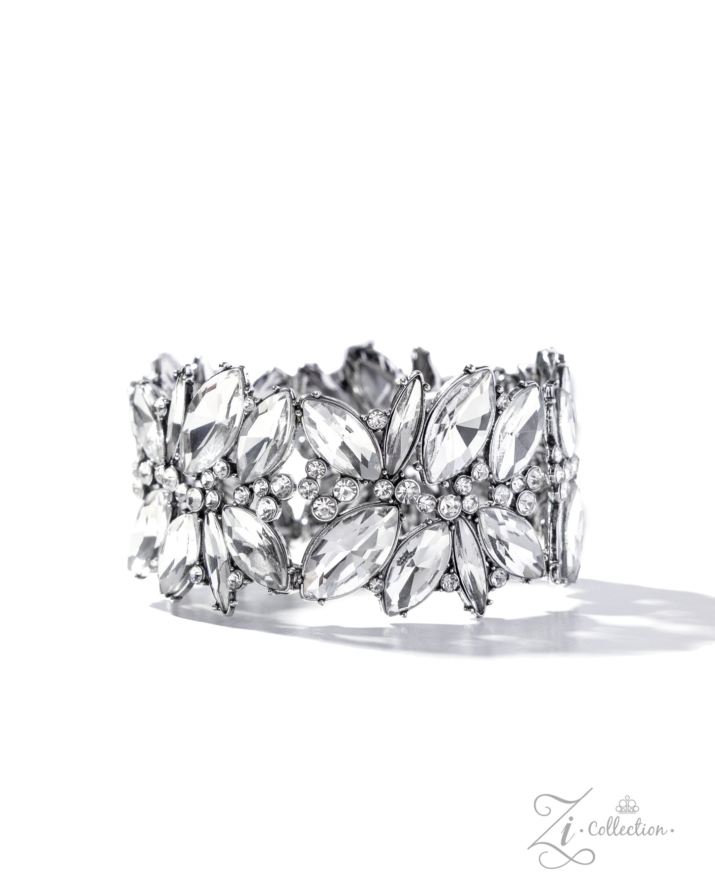 Composed Charm White Stretch 2025 Zi Bracelet - Paparazzi Accessories