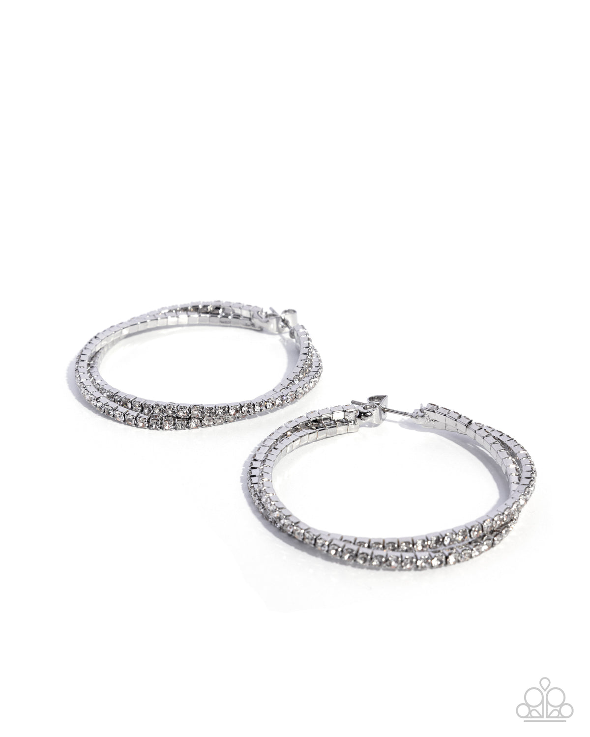 Shopping for Sparkle White Hoop Earring - Paparazzi Accessories