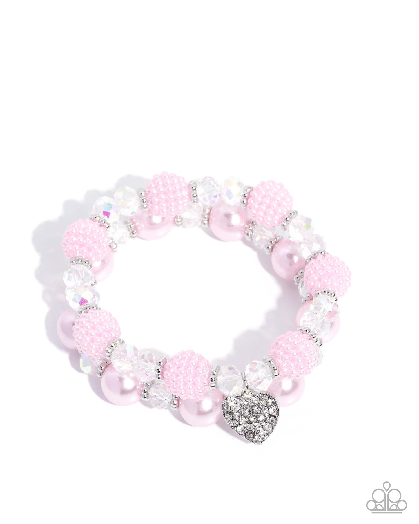 Heart Hustle Pink Stretch Bracelet - Paparazzi Accessories