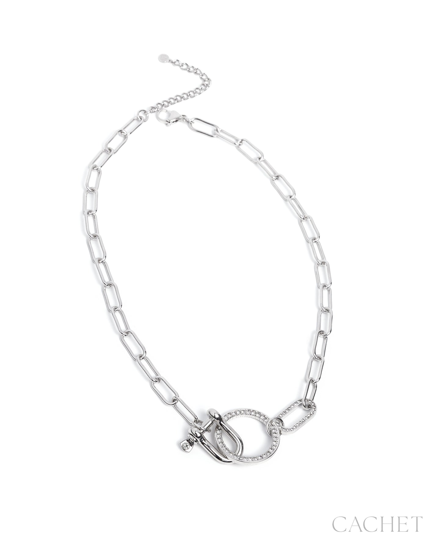 Oath Rhodium-Plated Necklace - Cachet by Paparazzi
