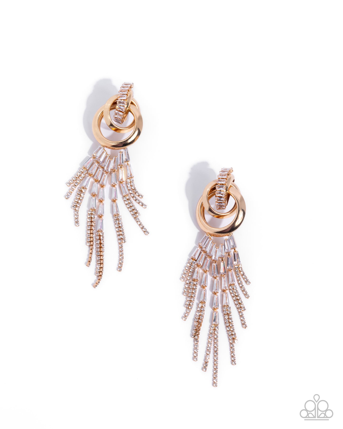 Draped in Drama Gold Post Earring - Paparazzi Accessories
