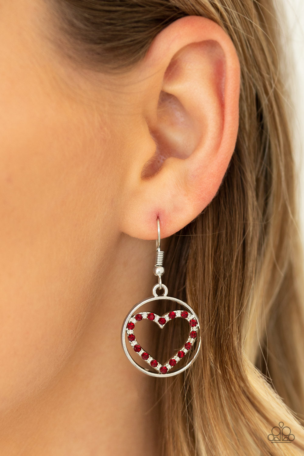 With My Whole Heart Red Heart Necklace - Paparazzi Accessories