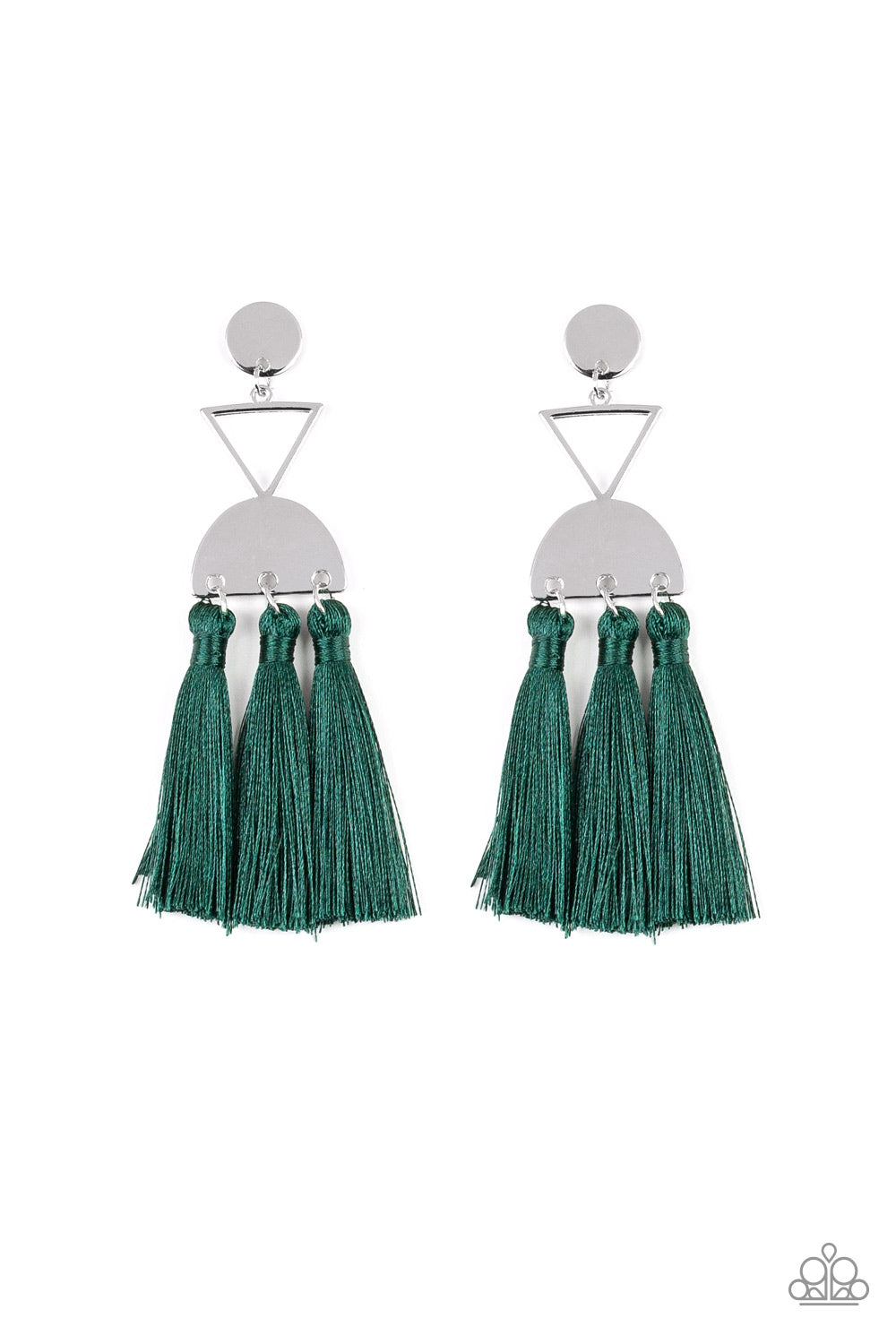 Tassel Trippin Green Earring - Paparazzi Accessories