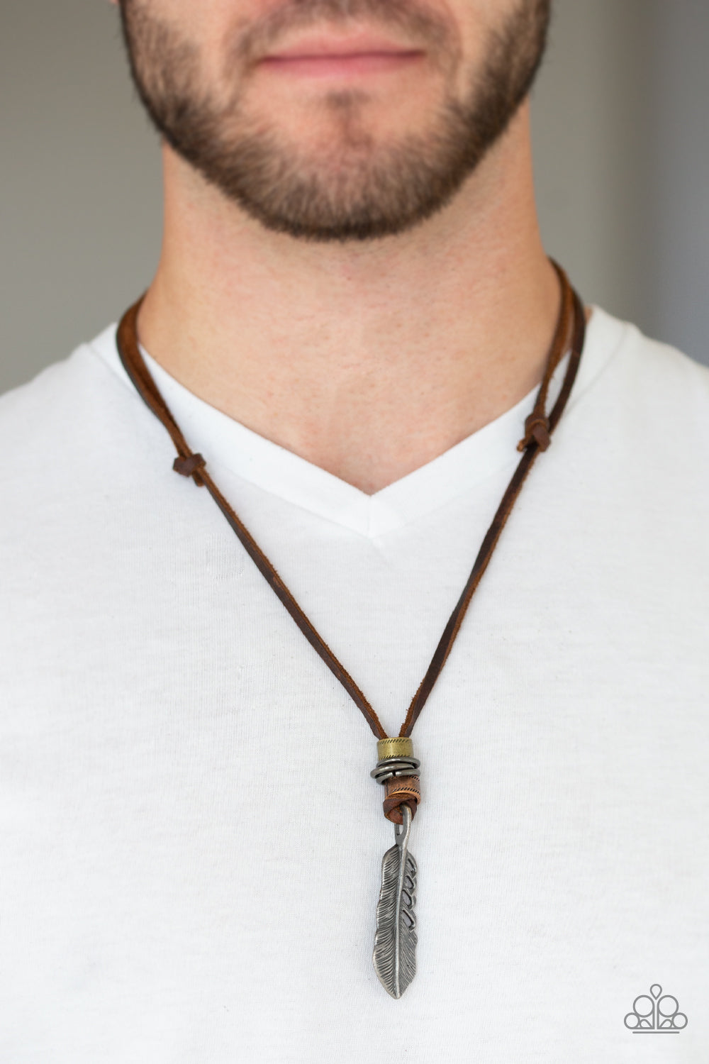 That QUILL Be The Day Brown Urban Necklace - Paparazzi Accessories