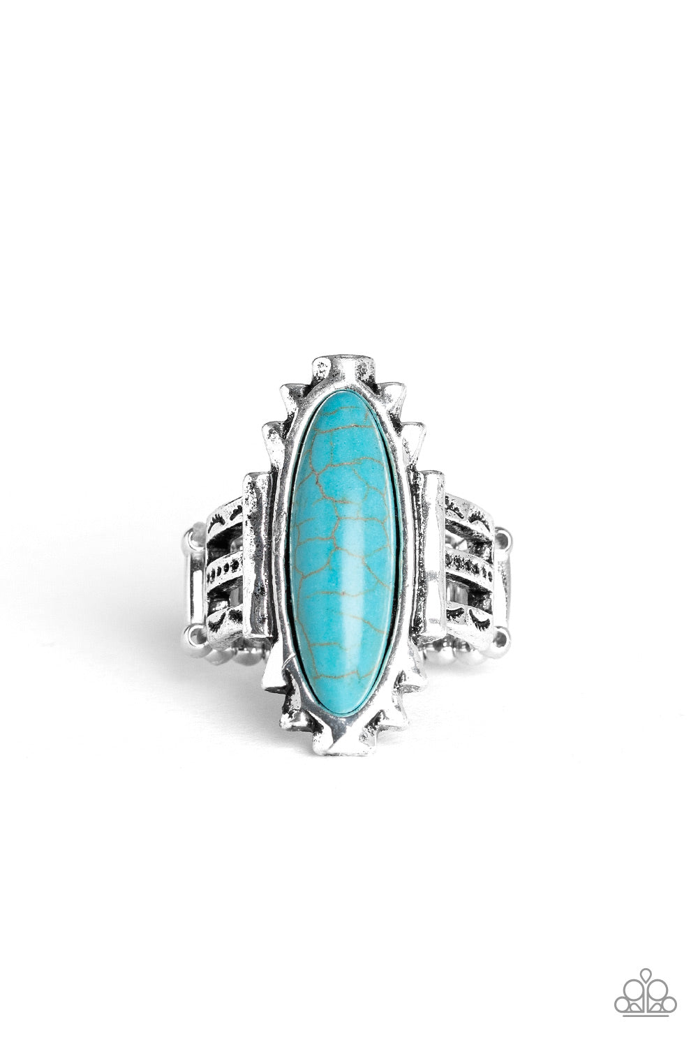 Canyon Colada Blue Ring - Paparazzi Accessories