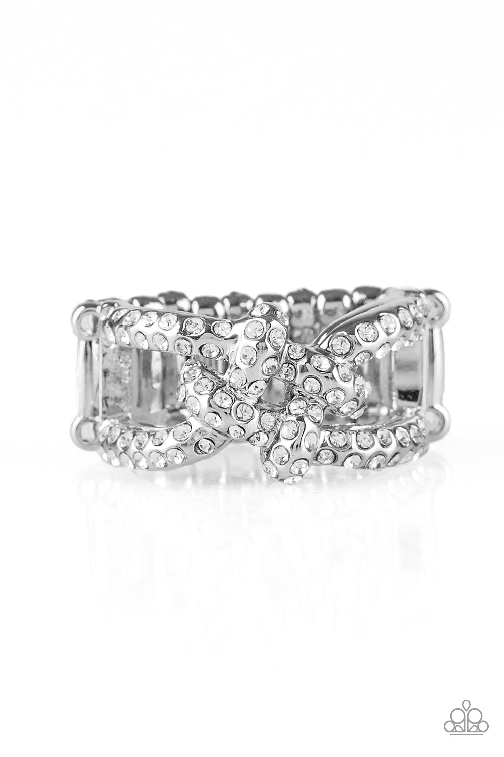 Can Only Go UPSCALE From Here White Ring - Paparazzi Accessories