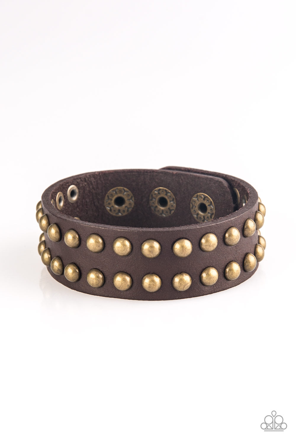 Biker Bold Brown Urban Bracelet - Paparazzi Accessories