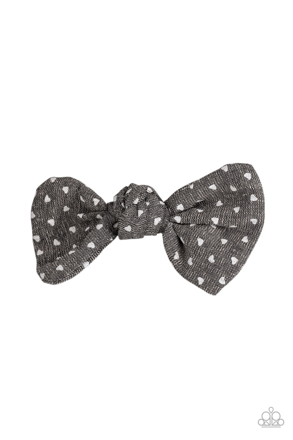 BOW a Kiss Black Hair Clip - Paparazzi Accessories