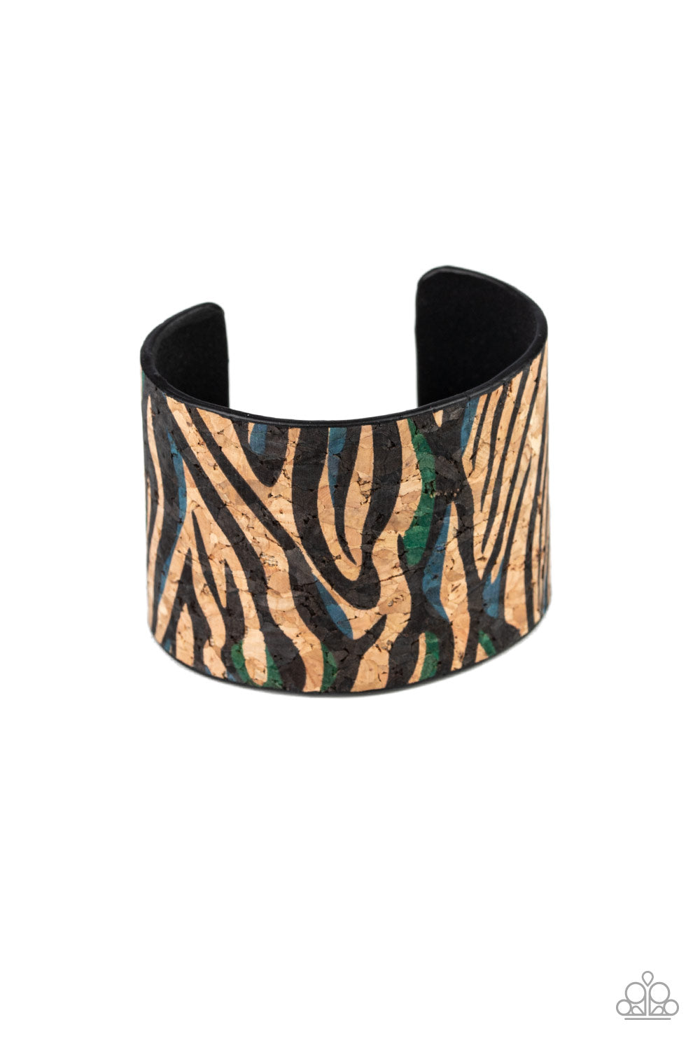Show Your True Stripes Blue Cuff Bracelet - Paparazzi Accessories