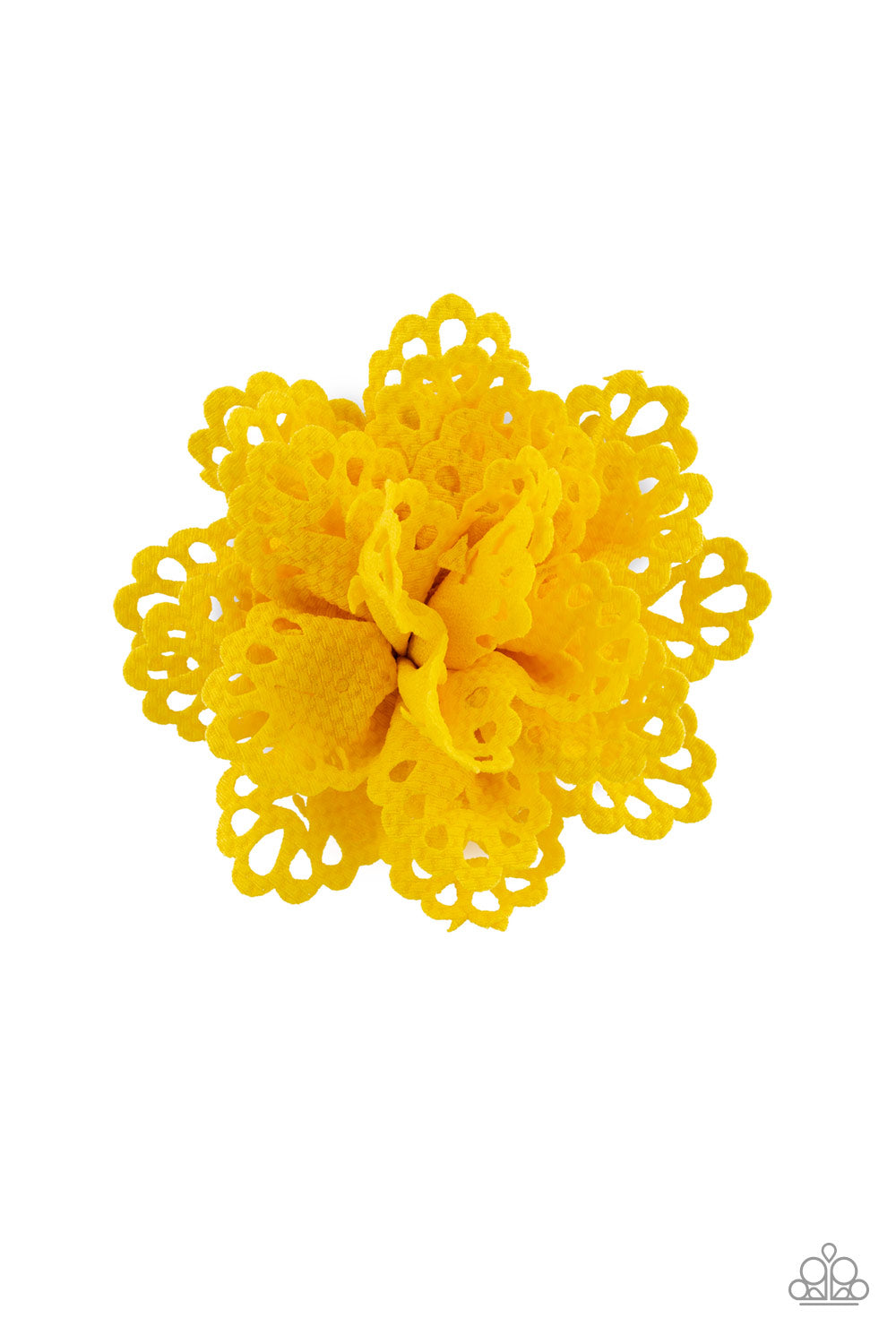 Springing Into Spring Yellow Hair Clip - Paparazzi Accessories - jazzy-jewels-gems