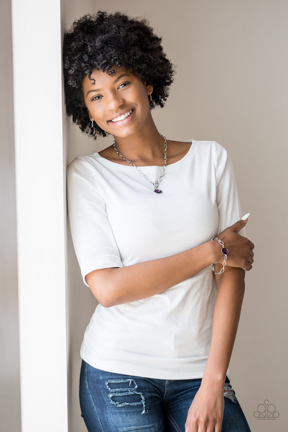 She Sparkles On Purple Necklace - Paparazzi Accessories