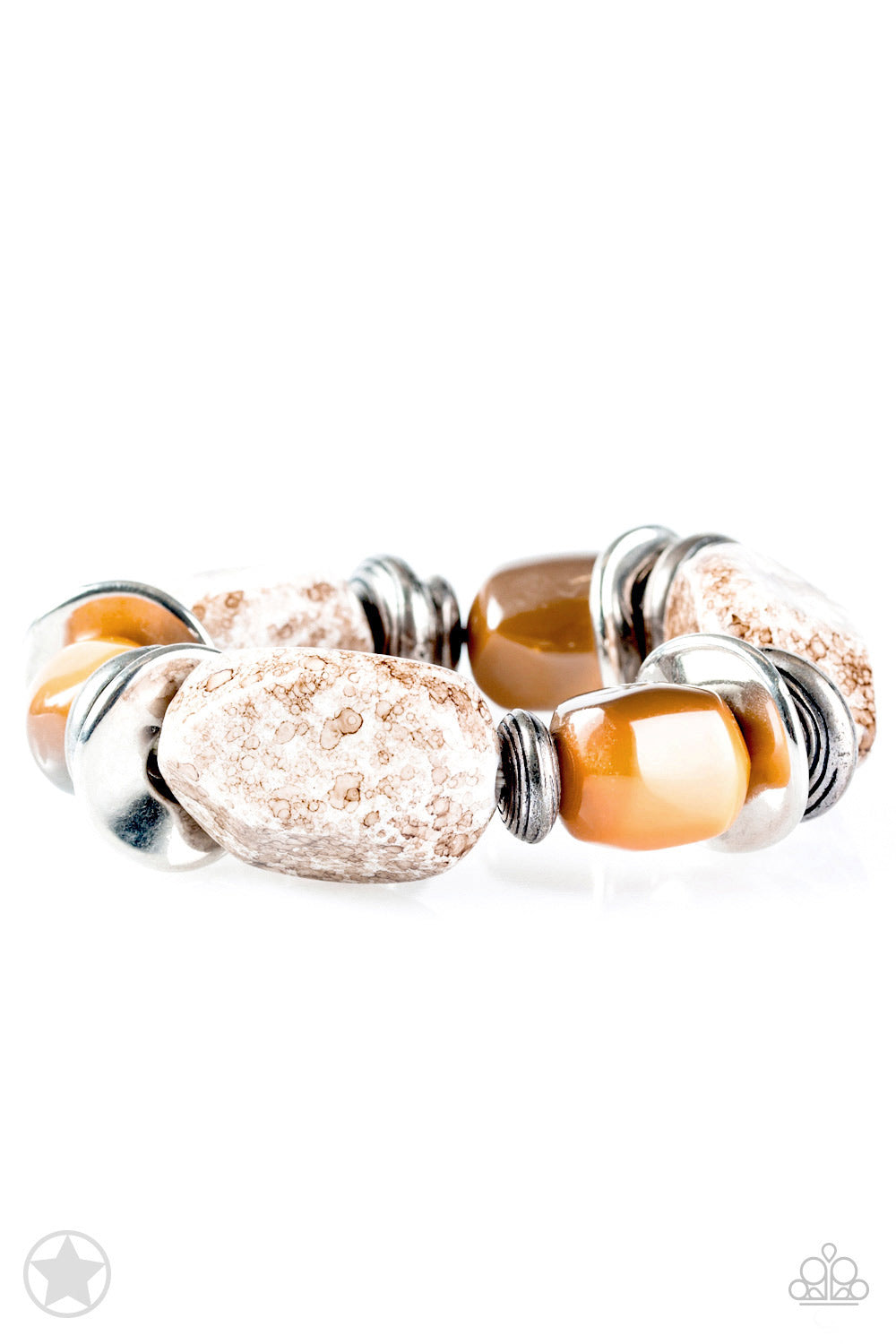Glaze of Glory Peach Blockbuster Bracelet - Paparazzi Accessories - jazzy-jewels-gems