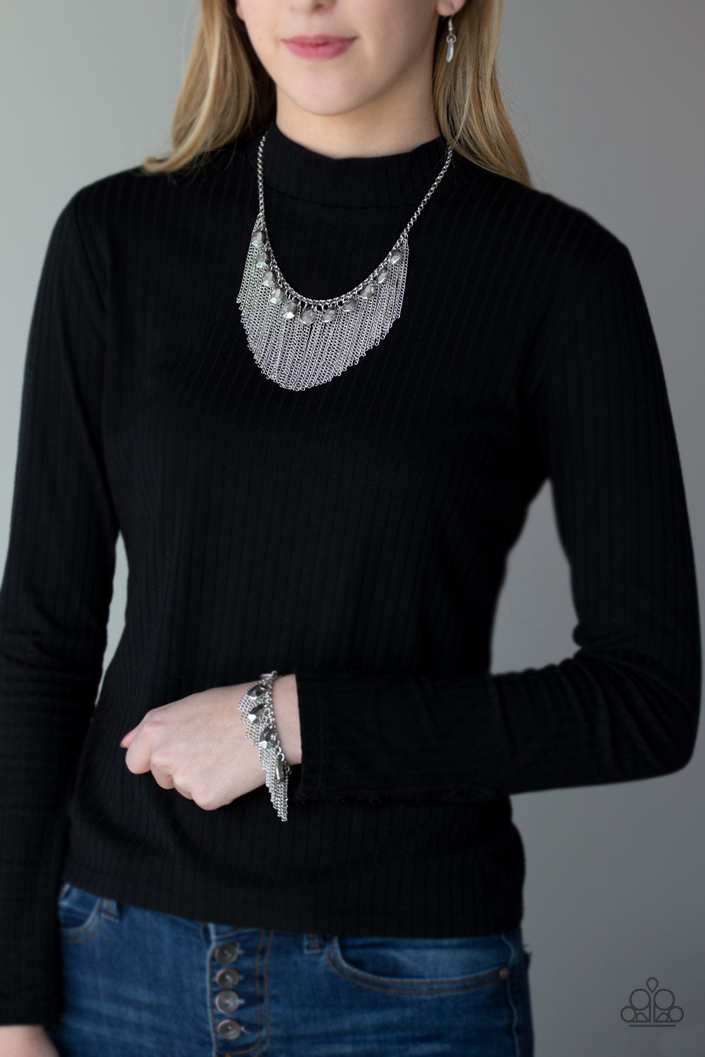 Brag Swag Silver Bracelet - Paparazzi Accessories