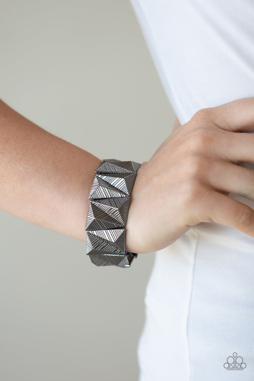 Metallic Geode Black Bracelet - Paparazzi Accessories