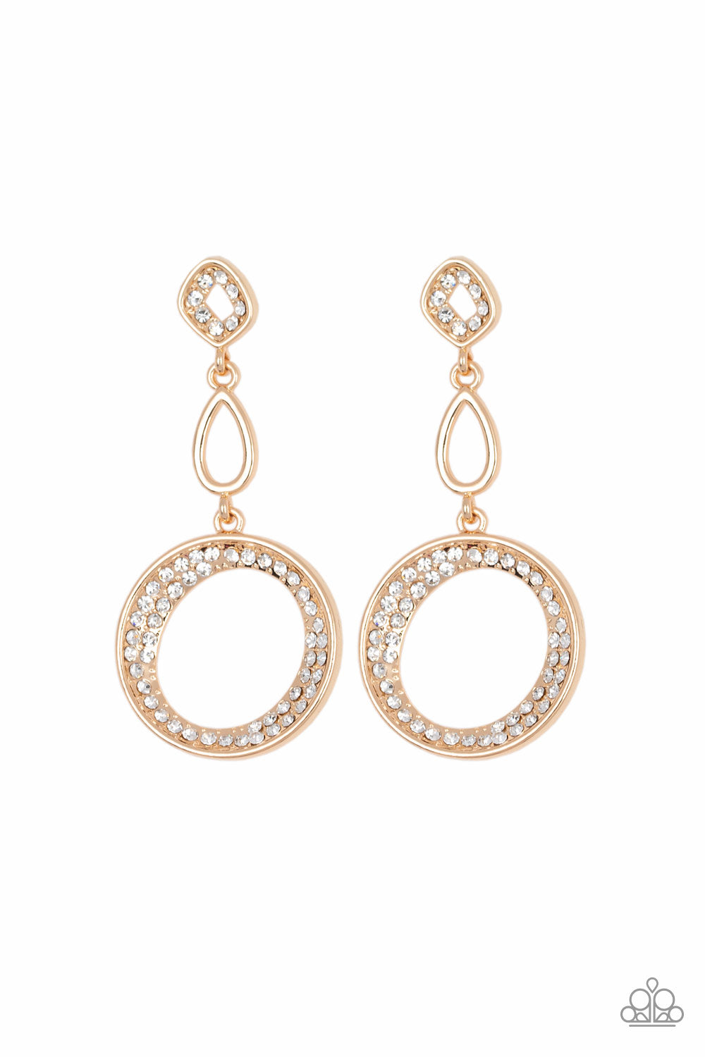 On The Glamour Scene Gold Earring - Paparazzi Accessories