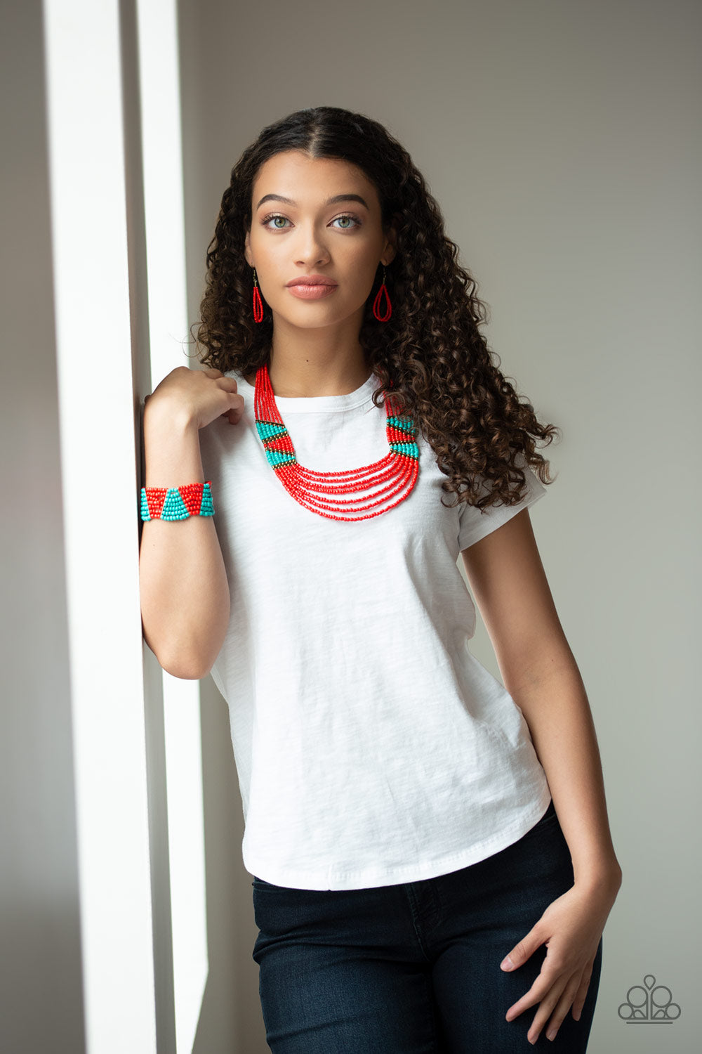 Outback Outing Red Seed Bead Bracelet - Paparazzi Accessories