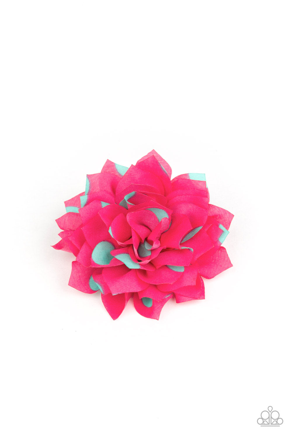Polka Perfection Pink/Green Hair Clip - Paparazzi Accessories