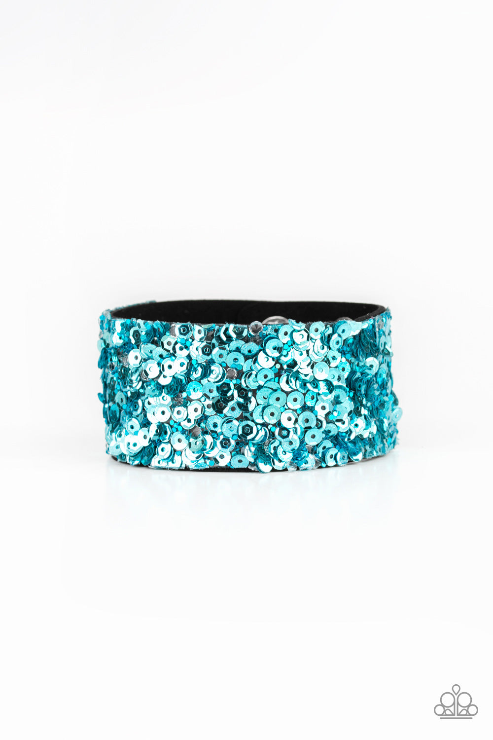 Starry Sequins Blue Wrap Bracelet - Paparazzi Accessories - jazzy-jewels-gems