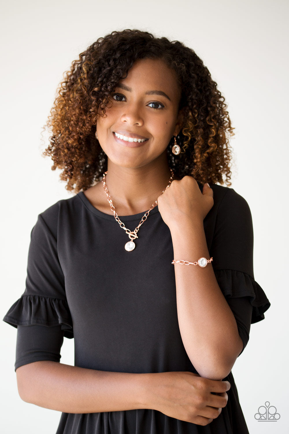 She Sparkles On Copper Toggle Necklace - Paparazzi Accessories