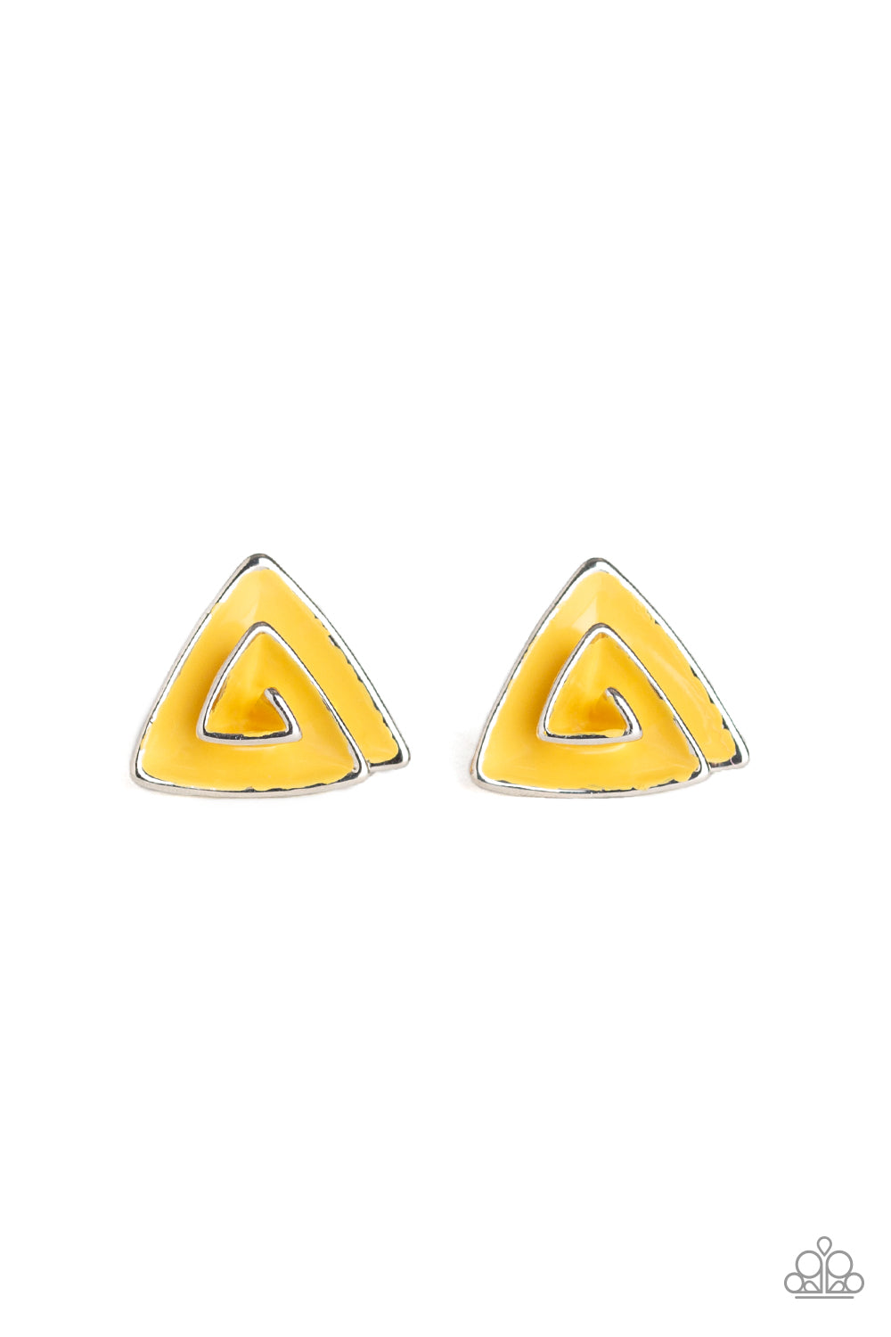 On Blast Yellow Earring - Paparazzi Accessories
