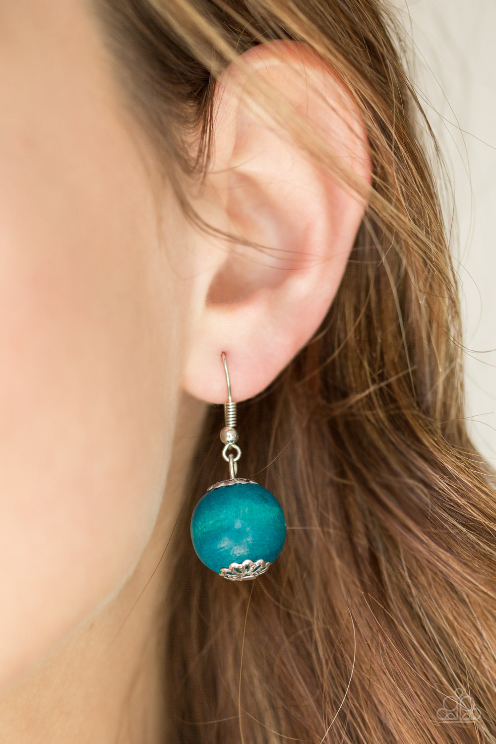 Oh My Miami Blue Wooden Necklace - Paparazzi Accessories
