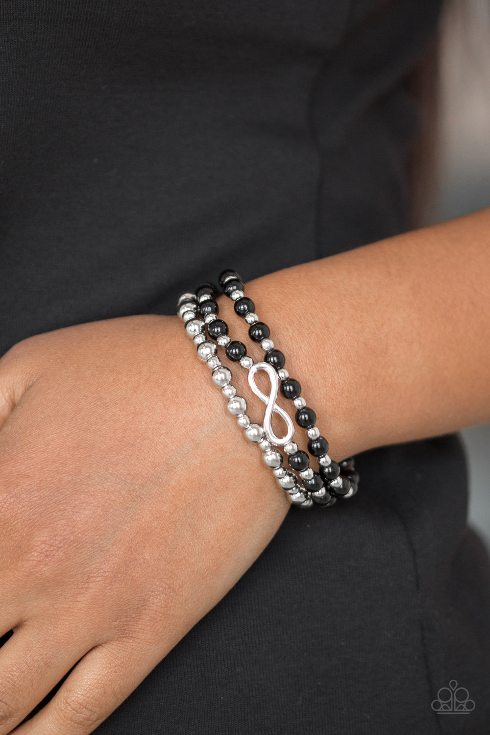 Immeasurably Infinite Black Bracelet - Paparazzi Accessories