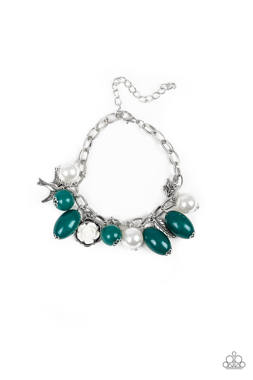 Love Doves Green Bracelet - Paparazzi Accessories