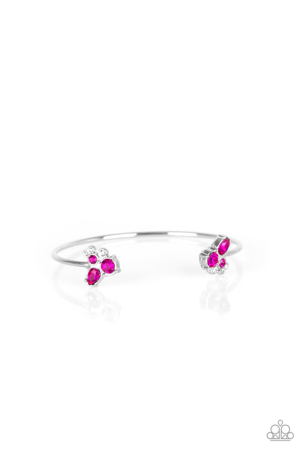 Going For Glitter Pink Cuff Bracelet - Paparazzi Accessories