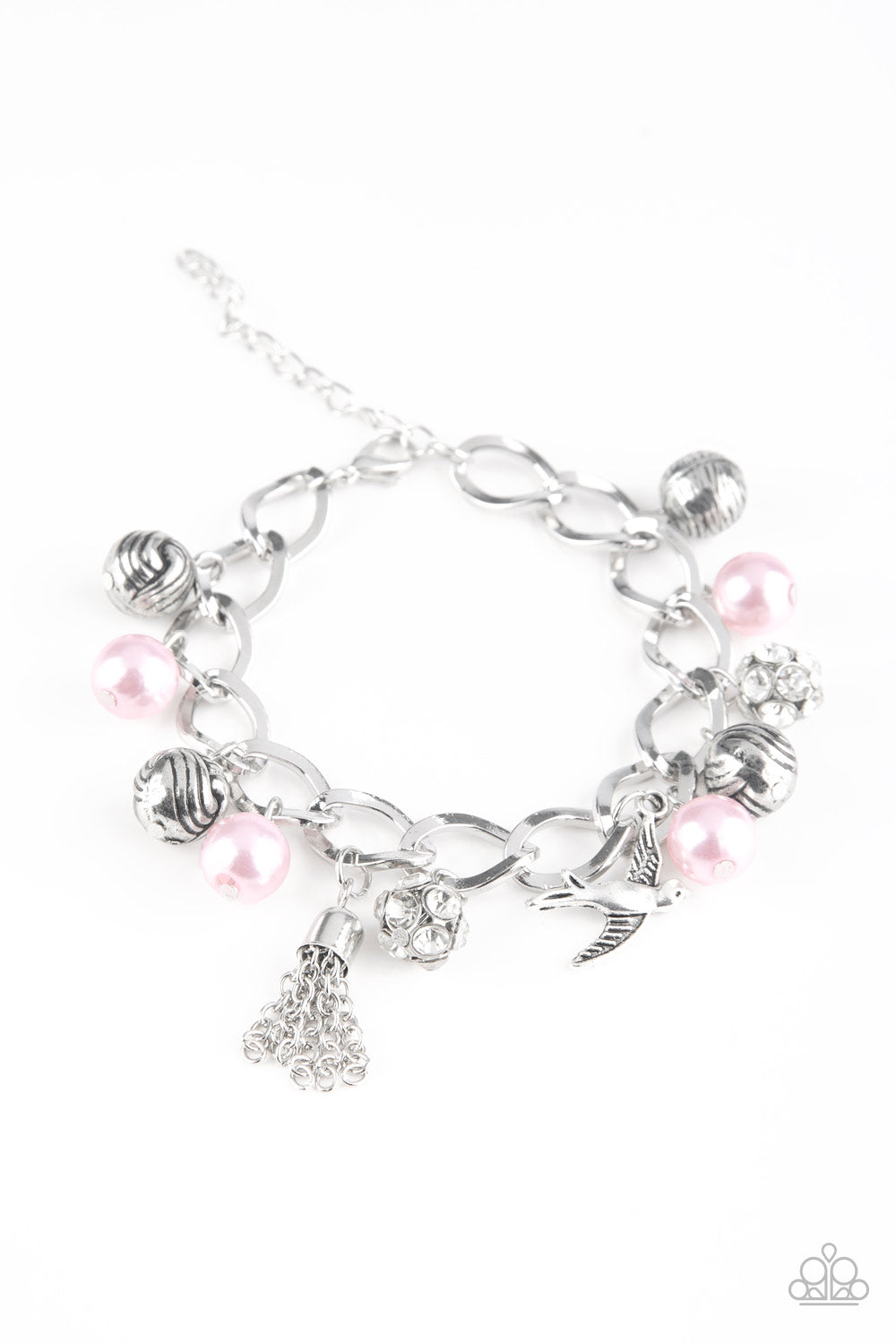 Lady Love Dove Pink Charm Bracelet - Paparazzi Accessories