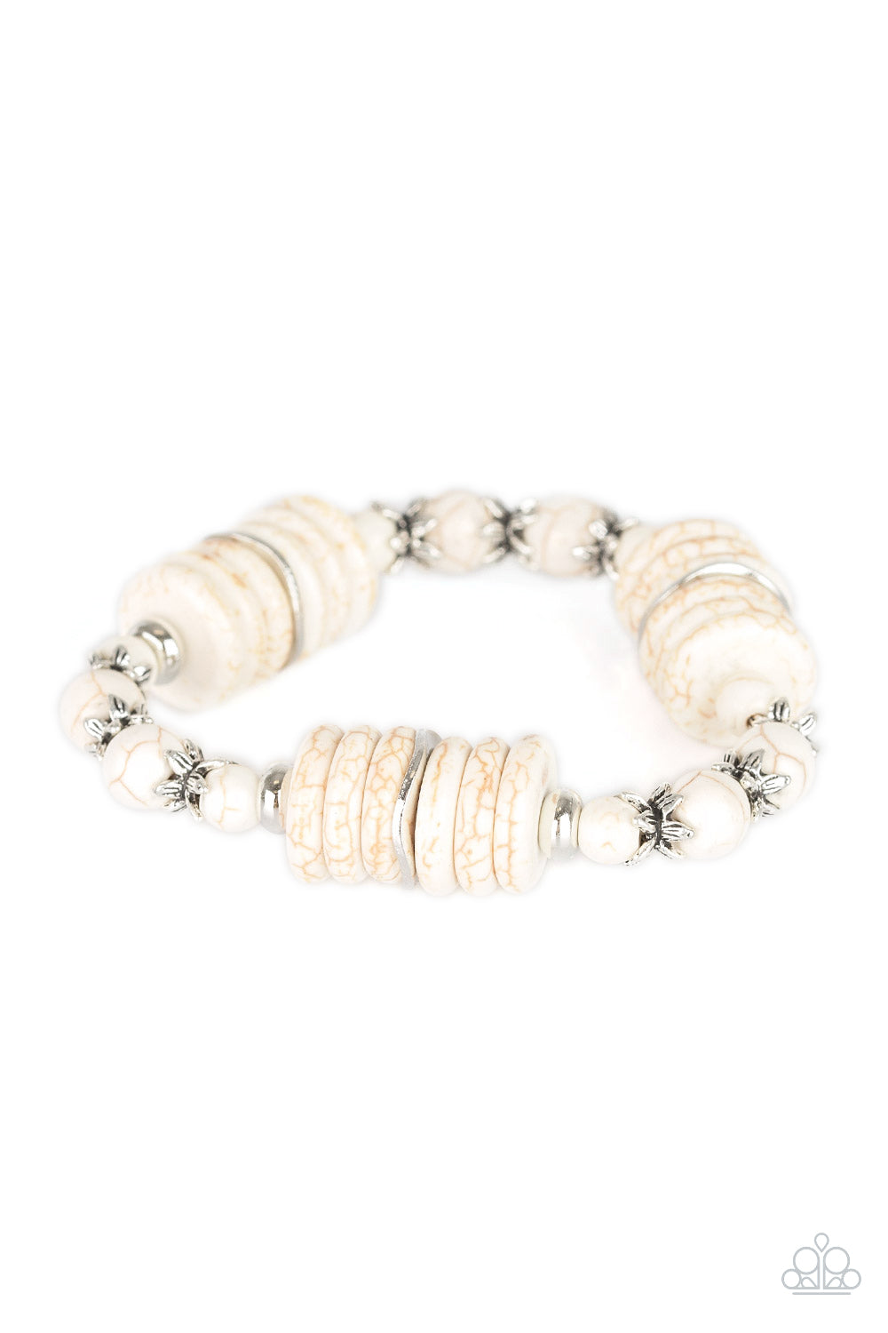 Sagebrush Serenade White Bracelet - Paparazzi Accessories