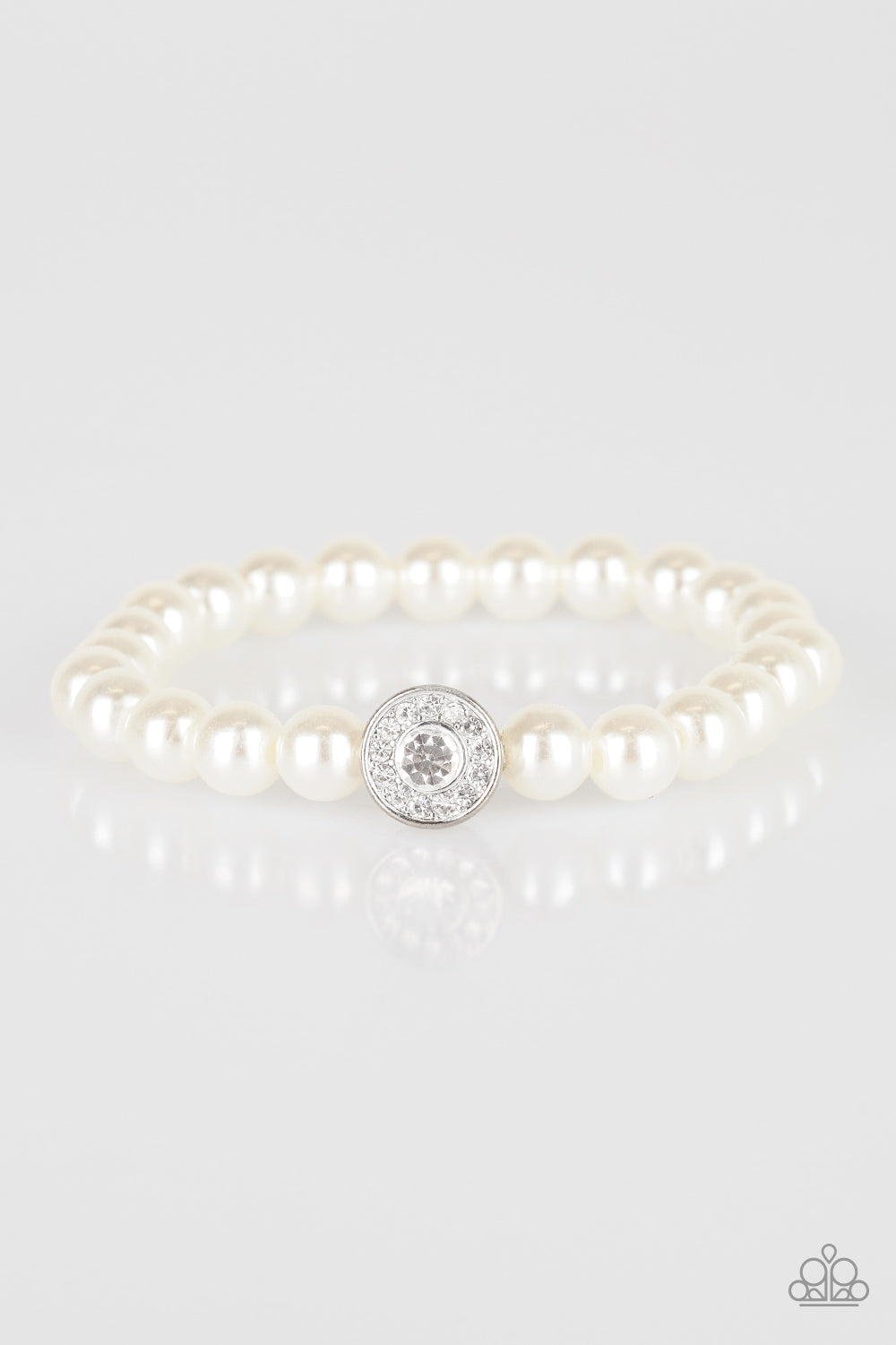 Follow My Lead White Pearl Bracelet - Paparazzi Accessories