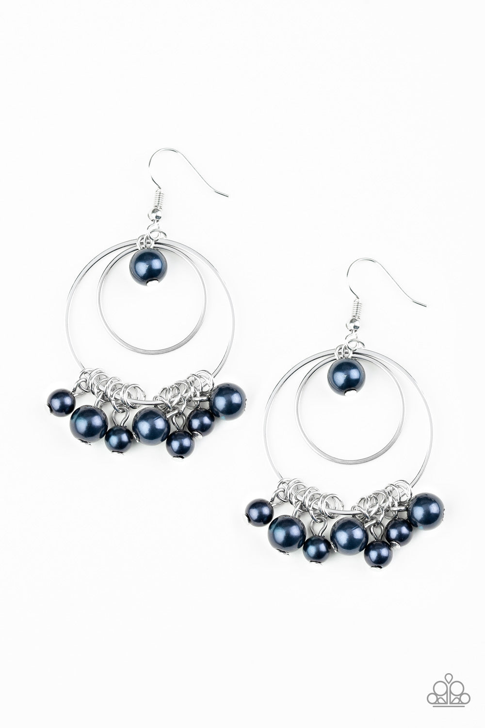 New York Attraction Blue Earring - Paparazzi Accessories
