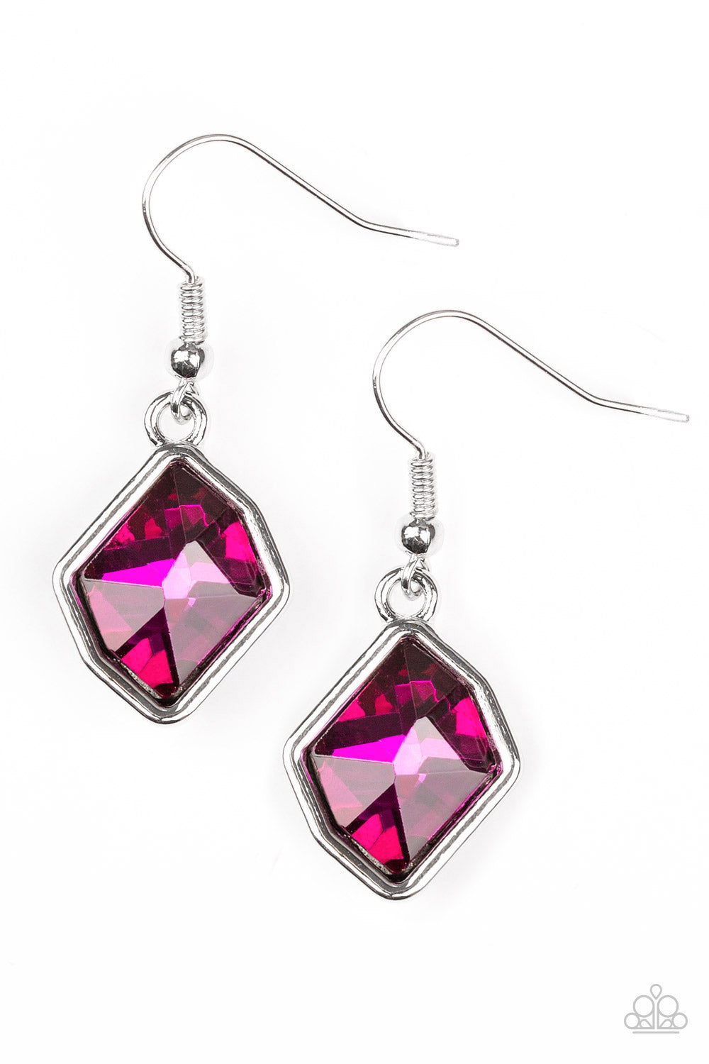 Glow It Up Pink Earring - Paparazzi Accessories