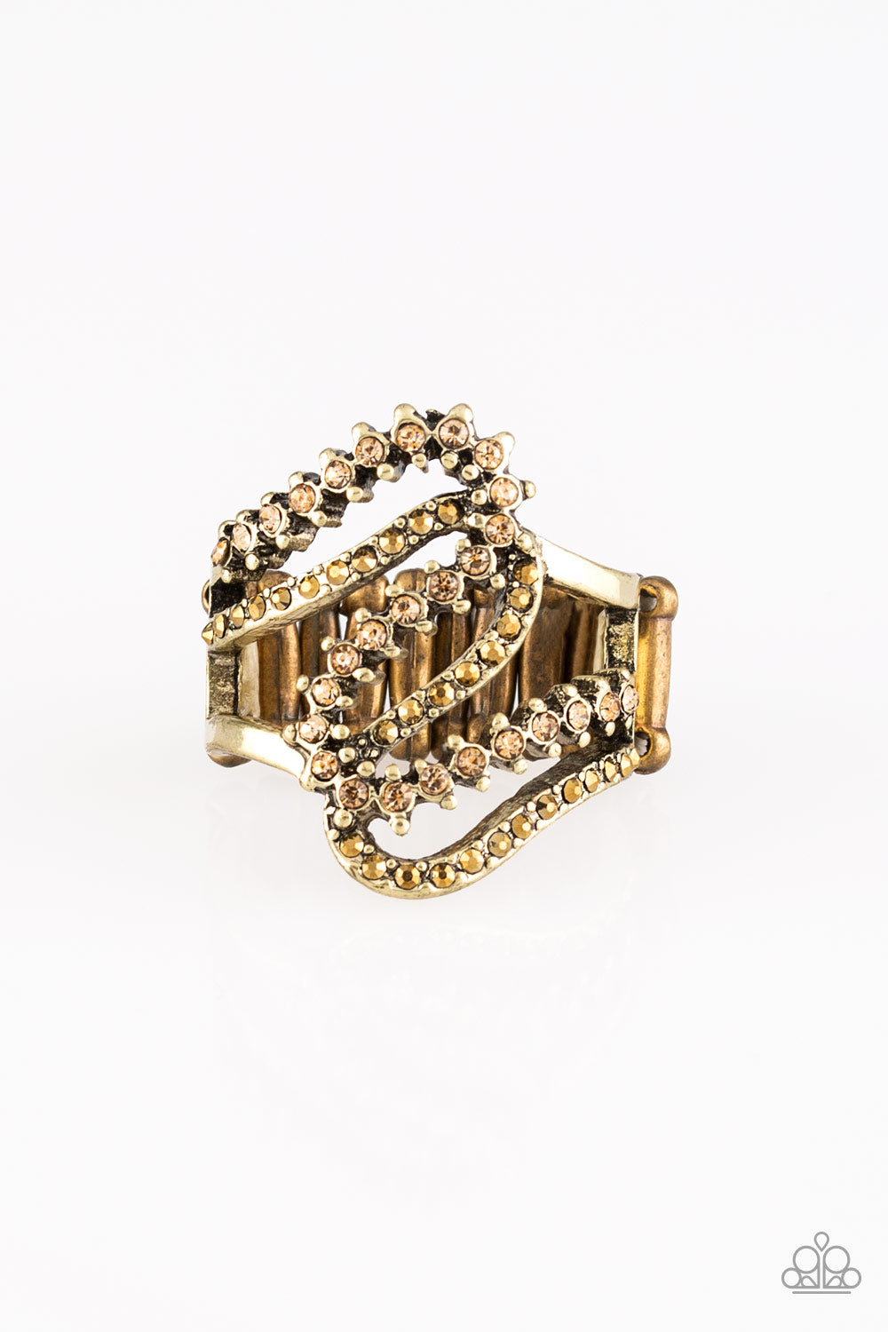 Make Waves Brass Ring - Paparazzi Accessories