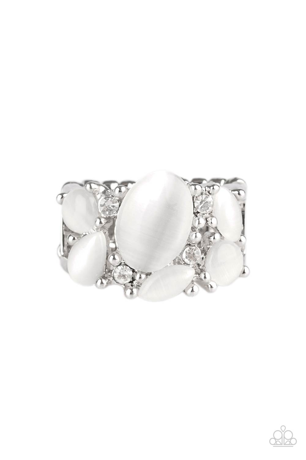 Modern Moonwalk White Ring - Paparazzi Accessories