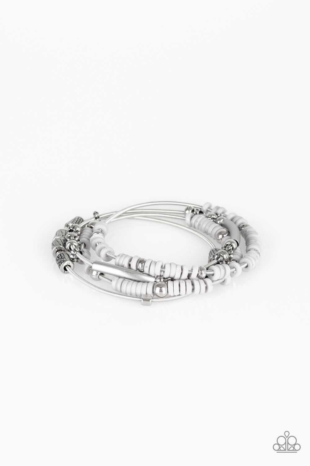 Tribal Spunk Silver Bracelet - Paparazzi Accessories