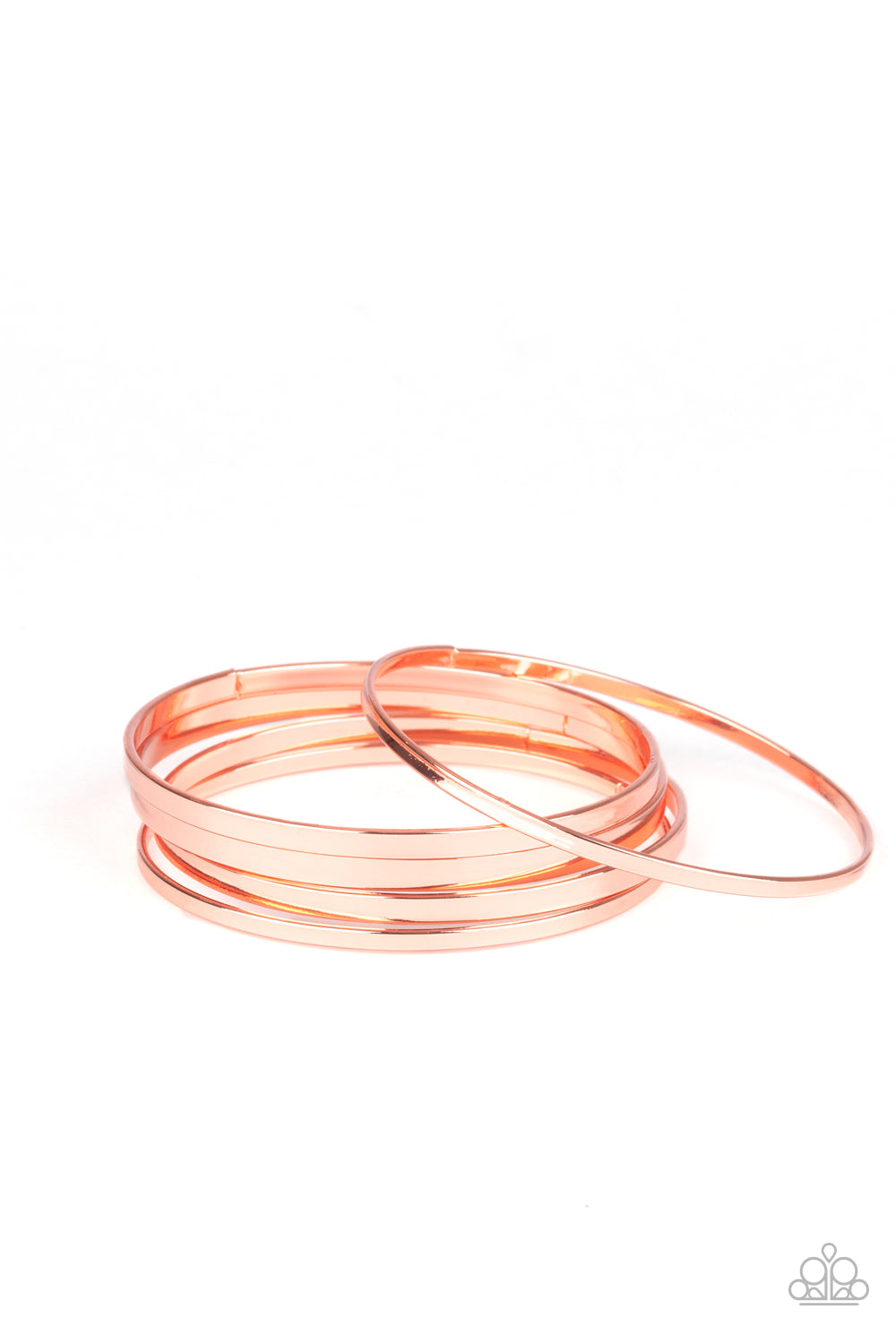 Ensnared Copper Bangle Bracelet - Paparazzi Accessories