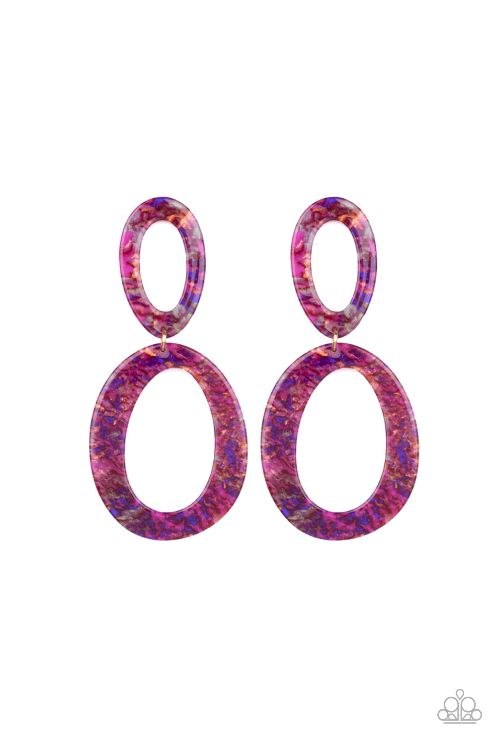 Hey, HAUTE Rod Multi Acrylic Earring - Paparazzi Accessories