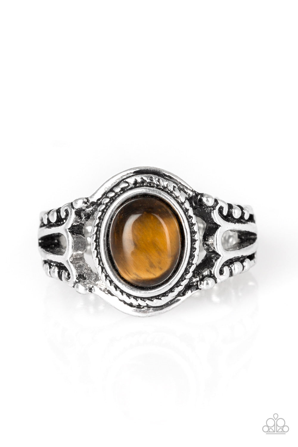 Peacefully Peaceful Brown Ring - Paparazzi Accessories