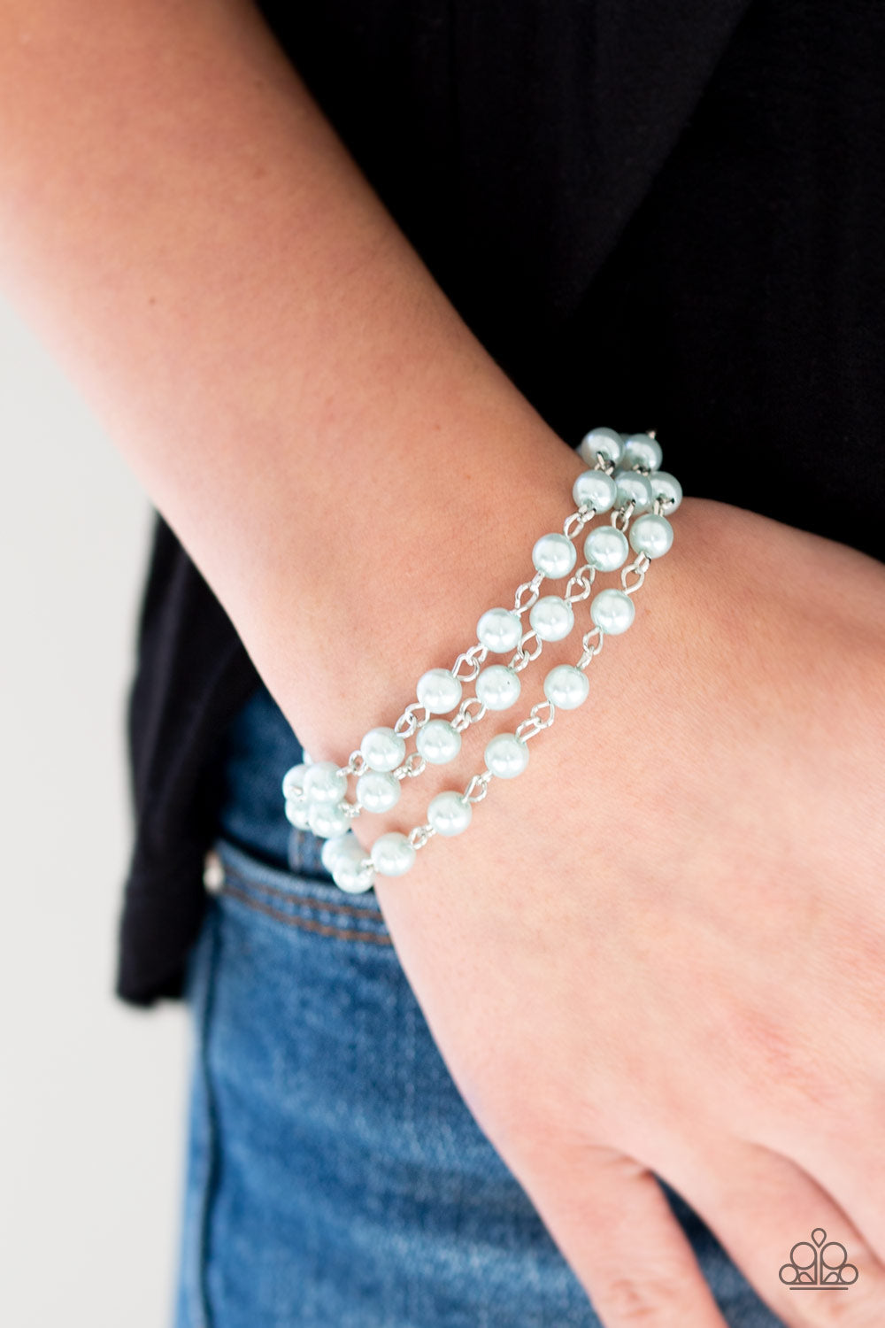 Stage Name Blue Pearl Bracelet - Paparazzi Accessories